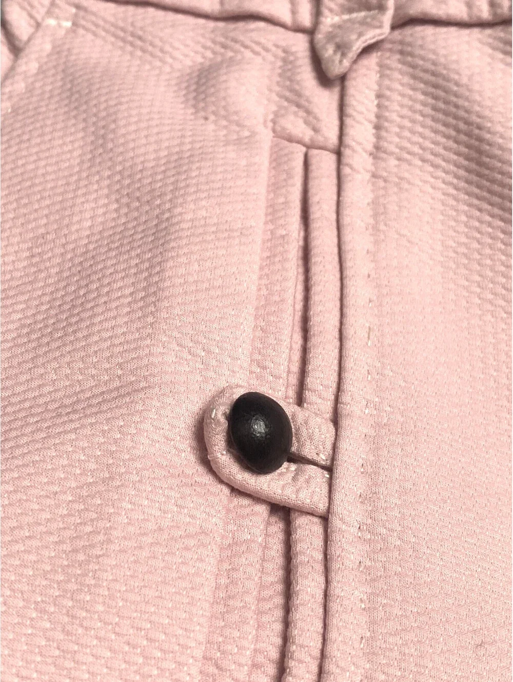 Vintage Louis Vuitton FR-36 Pink Cotton Textured Tailored Trousers Pants